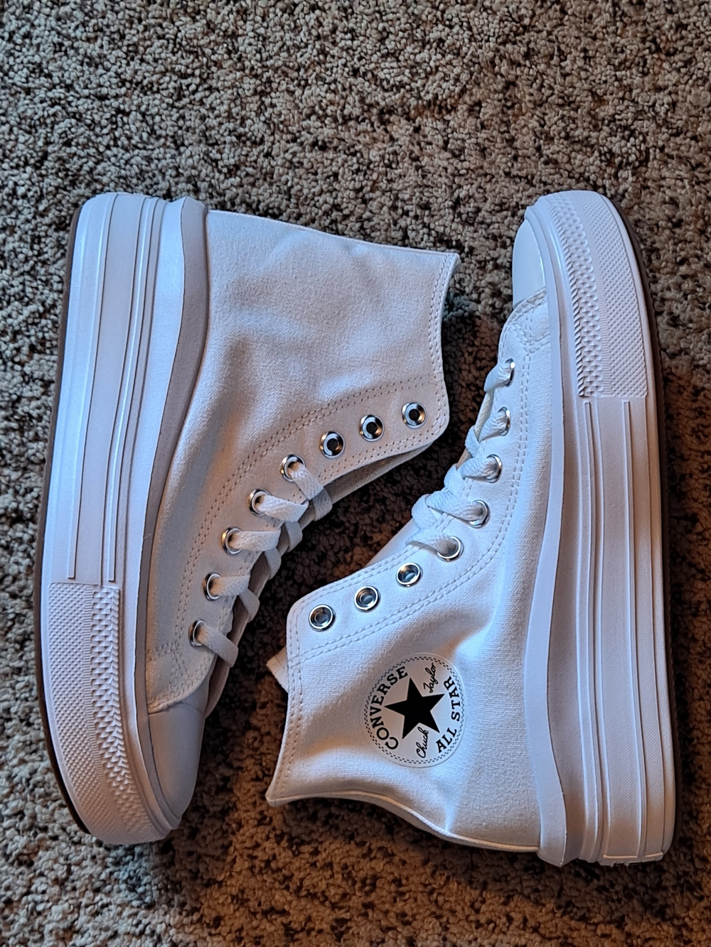 Converse CTAS Move Women’s White High-Top Platform Sneakers Size 7.5 - Picture 3 of 8